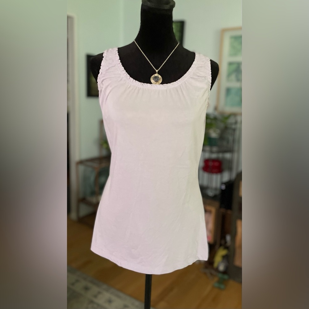 Pale Lavender Cotton Sleeveless Tank Top Size Small